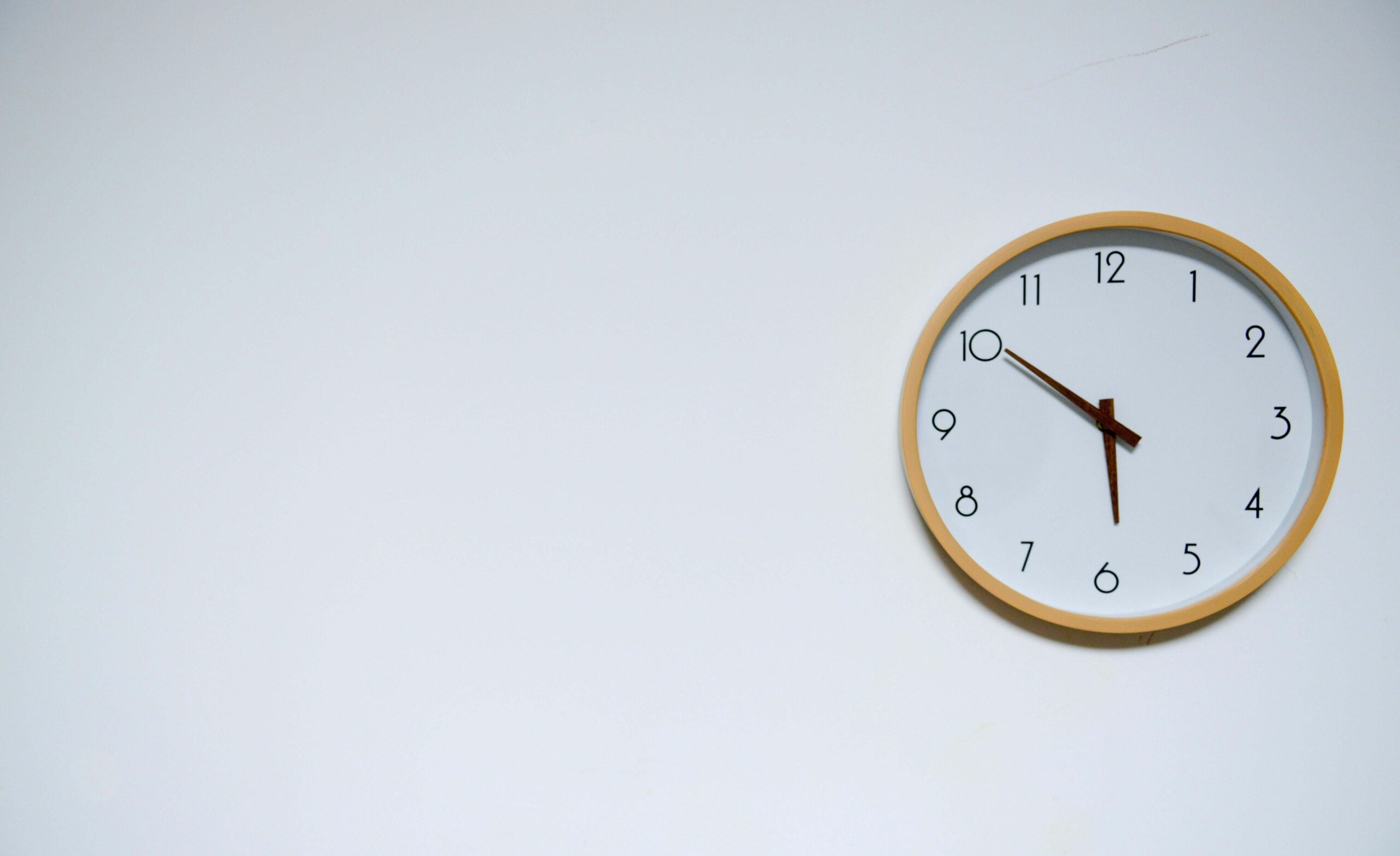 clock on a wall