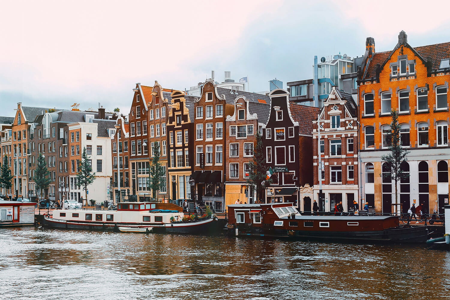 Cityscape shot of Amsterdam