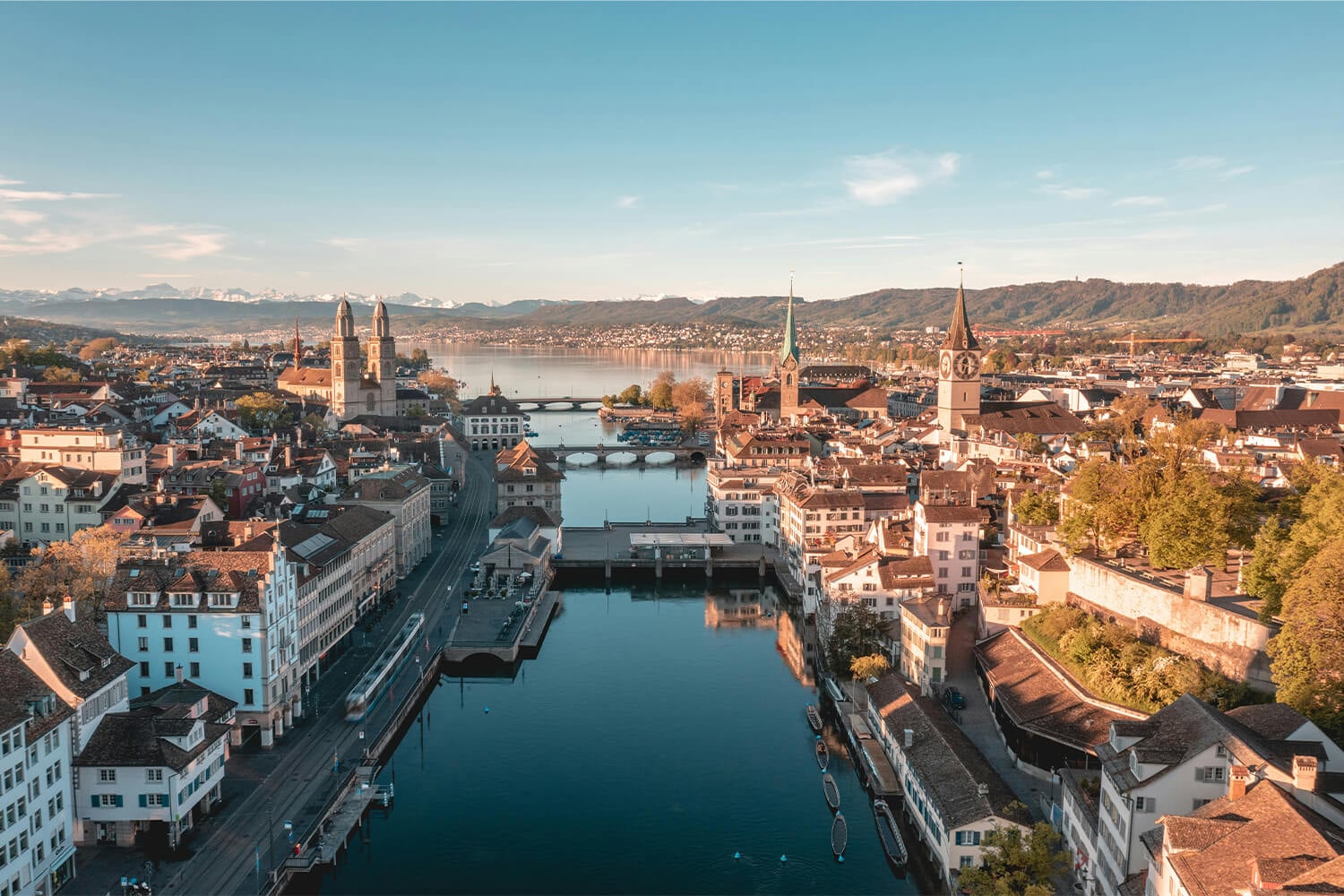 Cityscape shot of Zurich