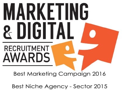 Marketing & Digital Recruitment Awards - Best Marketing Campaign 2016 - Best Niche Agency Sector 2015
